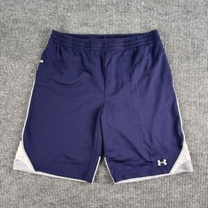 Under Armour Shorts Men Extra Large Blue White Gray Basketball Dazzle Silky y2k
